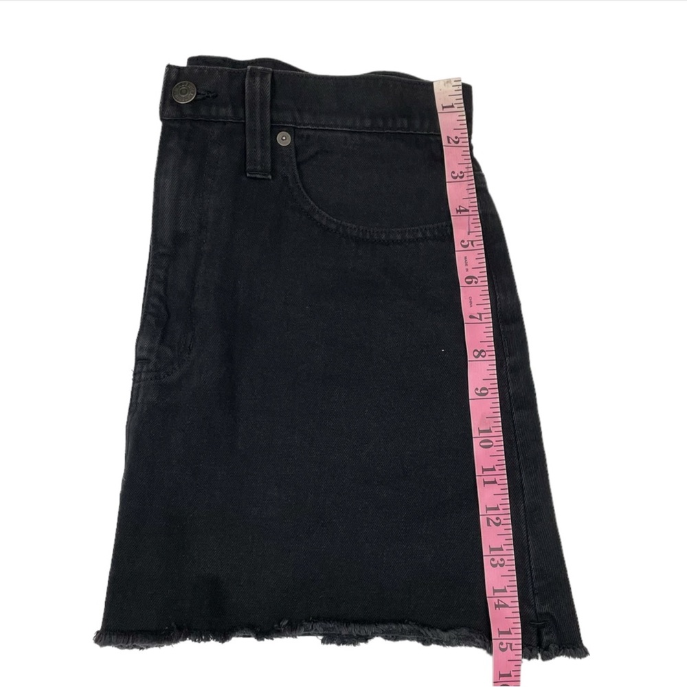 Madewell ‘McCarren Raw-Hem Jean Skirt’ in Washed Black Size 29 Waist - Picture 14 of 14